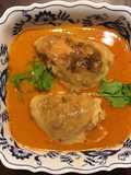 California Farm Chicken Thighs in Coconut Cream on Pasta