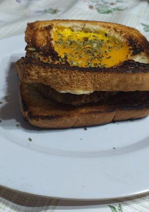 Una foto de Hamburguesa sencilla
