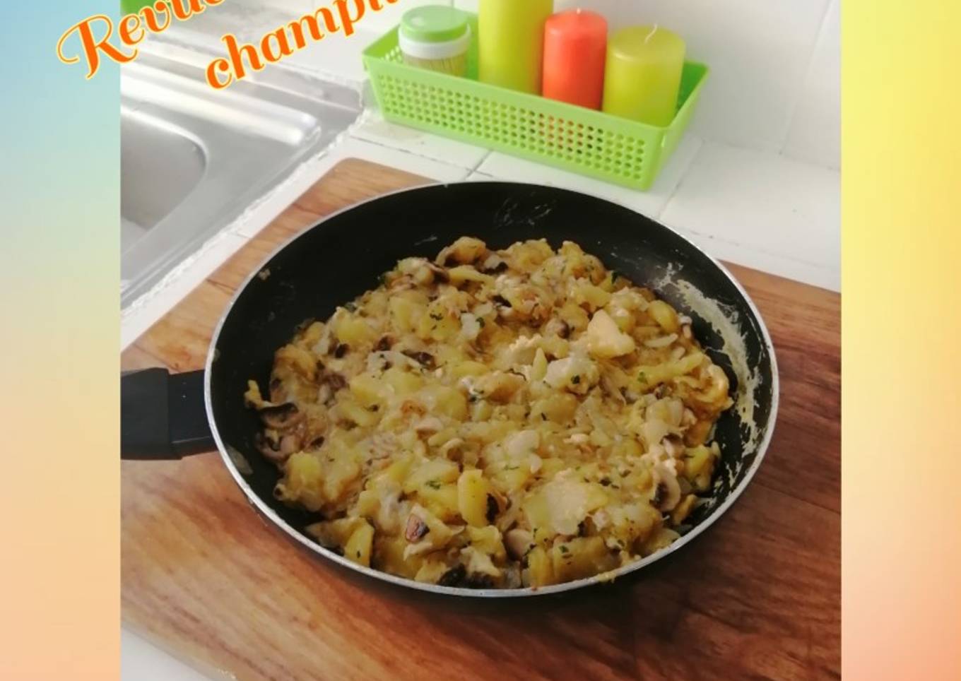 Revuelto de patata y champiñones