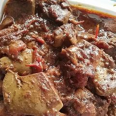 A picture of Kaleji masala.