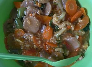 Foto resep Capcay Sayur dan Baso Simple Enak