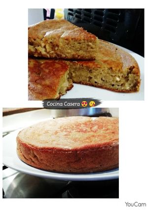 Una foto de Torta de banana sin horno 🍌😍🤤