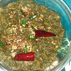 A picture of Sarson k saag.