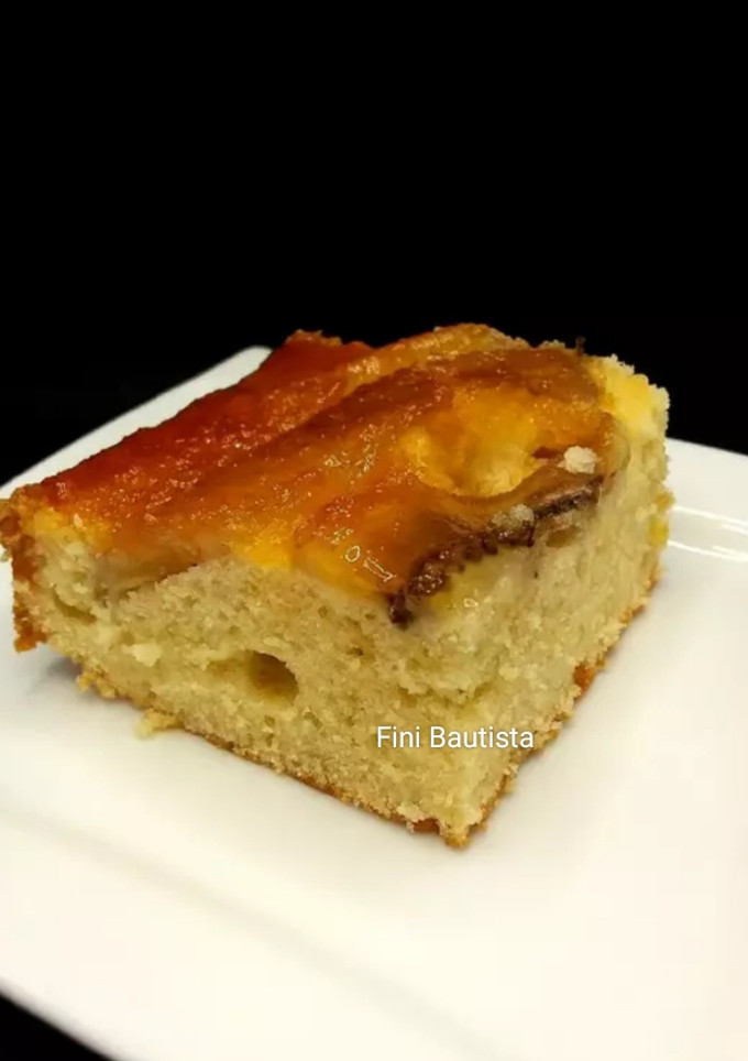 Una foto de Tarta invertida de plátano