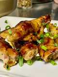 หมูม้วนมิโซะวาซาบิย่างซอส
