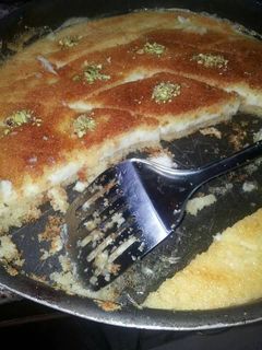 صورة لوصفة بسبوسة بالقشطة