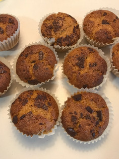 Una foto de Magdalenas sin gluten y pepitas de chocolate