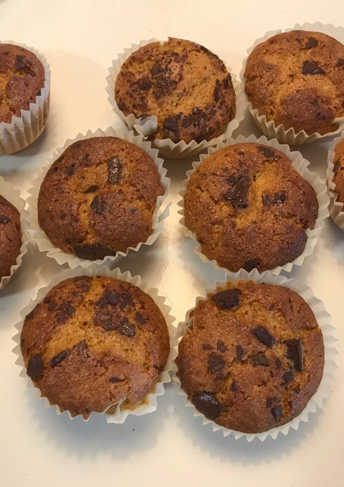 Una foto de Magdalenas sin gluten y pepitas de chocolate