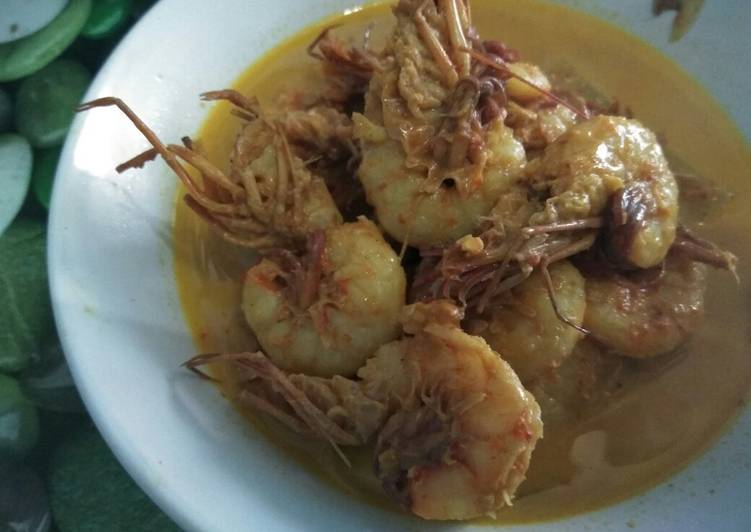 Resep Gulai udang dan kentang Anti Gagal