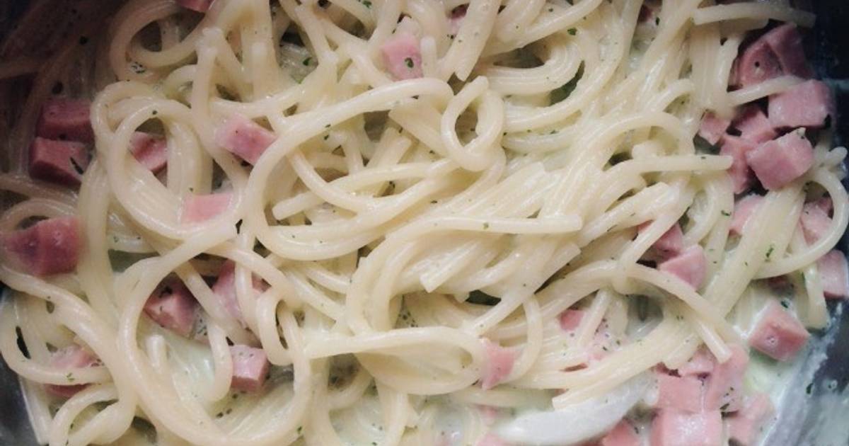 Spaguetti verde con salchicha Receta de guadalupe arrona- Cookpad