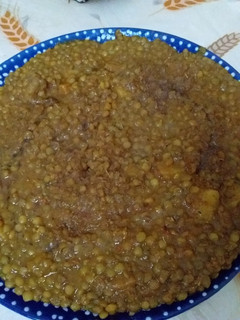 صورة لوصفة عدس بالقديد