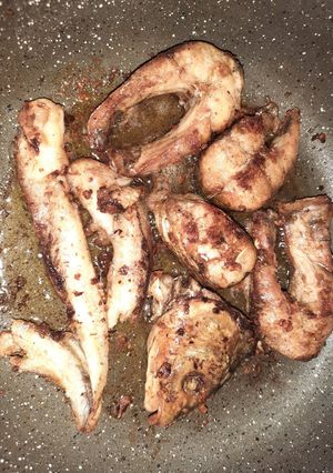 عکسی از دستور ماهی سرخ شده