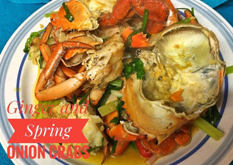 Langkah Mudah untuk Menyiapkan Ginger and Spring Onion Crabs Anti Gagal