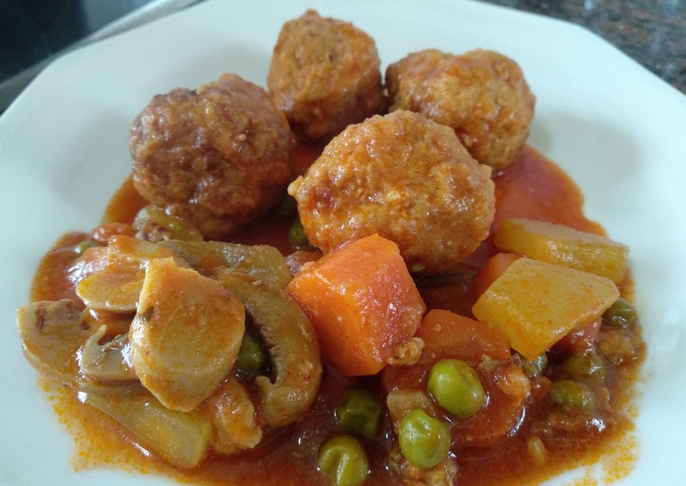 Albóndigas a la huerta