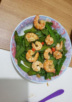 扁豆炒蝦仁 的食譜成品照片