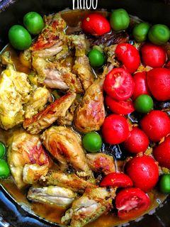 عکسی از دستور خورش مرغ و بادمجان