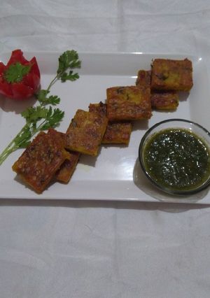 A picture of आलू और चीज की टिक्की.