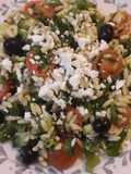 Ensalada mediterránea de pasta orzo