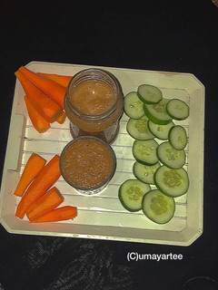 A picture of Carrot and cucumber juice.