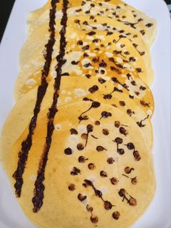 عکسی از دستور پنکیک با شکلات صبحانه