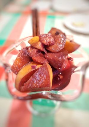 Foto principal de Melocotón de Calanda con vino
