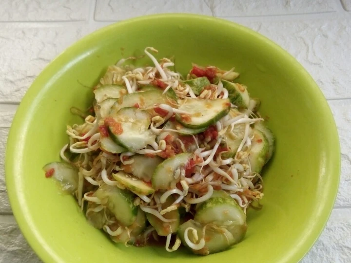 Langkah Mudah untuk Membuat Resep  Reuceuh Timun &amp;amp; Taoge yang Menggugah Selera, Enak Banget