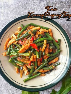 Foto resep Tumis Kacang Panjang Tempe 예르다