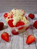 Strawberry Red Velvet Cheese Pudding