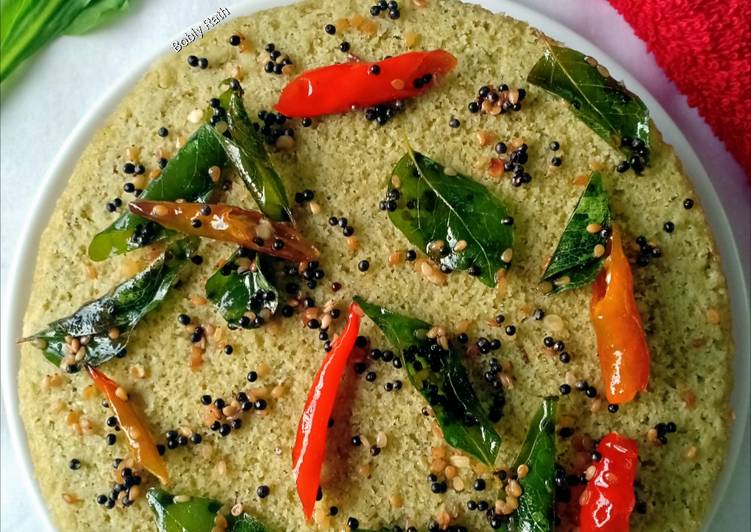 Spinach millet dhokla