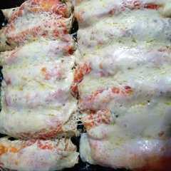 Una foto de Canelones sin salsa blanca.... Pero con muzarella