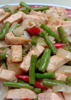 Foto resep Oseng tahu kacang panjang saus sambal