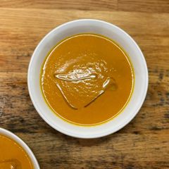 Carrot and tomato soup A picture of Carrot and tomato soup.