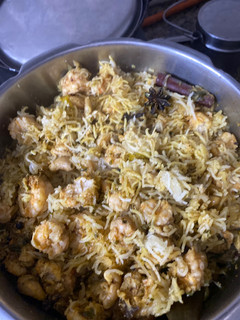 A picture of Prawns Pulao.