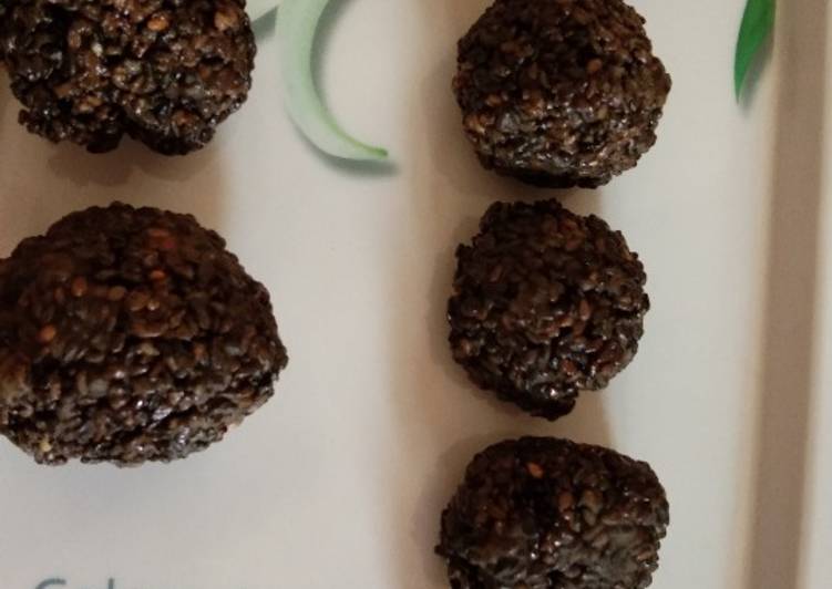 Simple Way to Make Favorite Black seeds ladoo with Jaggery