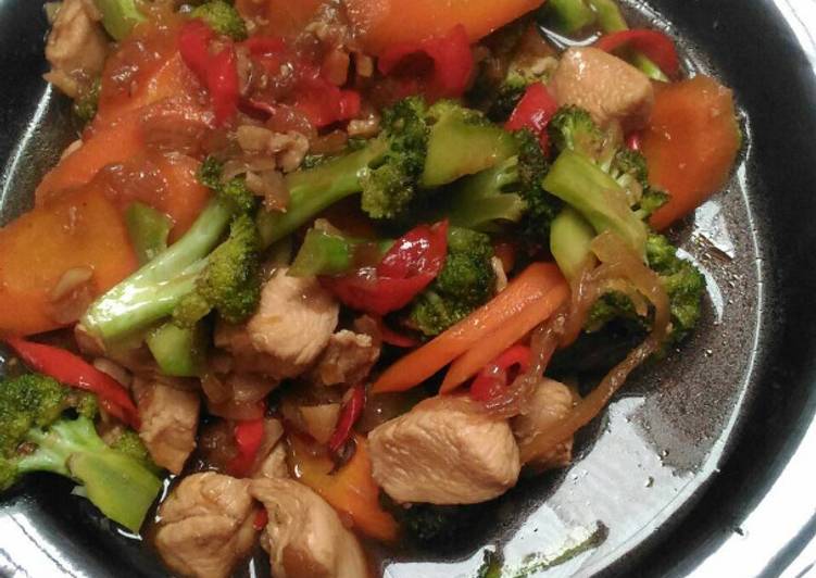 Resep Cah Brokoli Ayam Saus Teriyaki Lezat