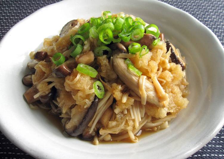 Steps to Make Any-night-of-the-week Asian Mushrooms &amp; Grated Daikon Ponzu Salad