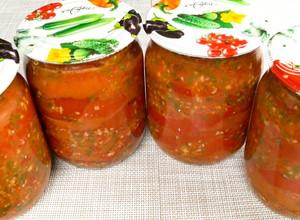 Фото Обалденный cалат на зиму. Помидоры в базиликовом соусе | Tomatoes in basil sauce.