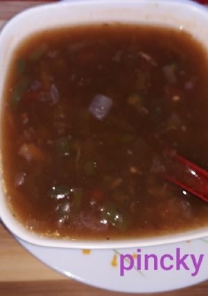 A picture of India instant sweet and sour vegetable soup.