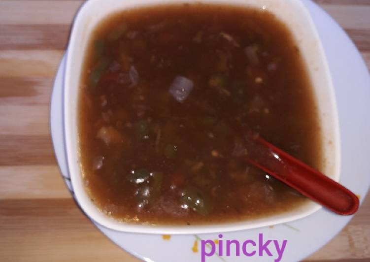 Recipe of Quick India instant sweet and sour vegetable soup