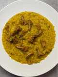 Risotto allo zafferano e finferli
