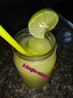 A picture of My cucumber lemon drink.