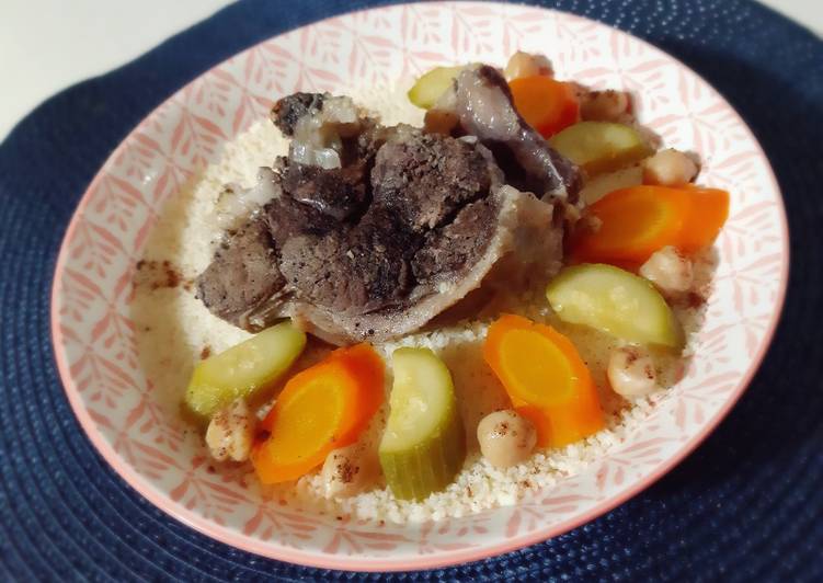 Couscous a la viande d'agneau et légumes 🍴