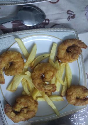 صورة لوصفة جمبري مقلي 🍤🍤