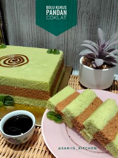 Foto resep Bolu Kukus Pandan Coklat