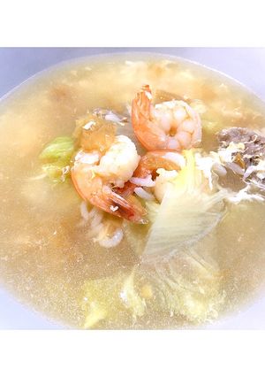 รูปของ ข้าวต้มกุ้งหมู🦐🐷ทรงเครื่องสูตรน้ำท่วม~