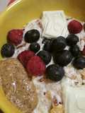 Gachas o porridge de avena proteicas