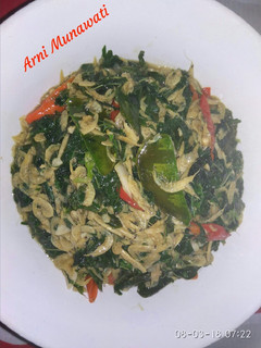 Foto resep Tumis Daun Singkong Dan Udang Rebon