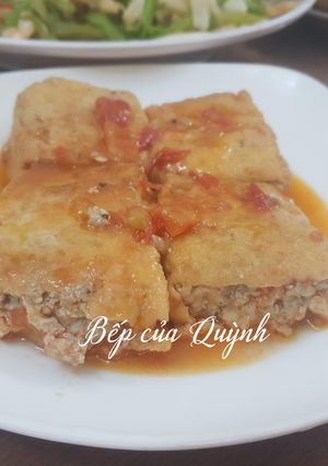 Hình của món Đậu khuôn độn thịt.