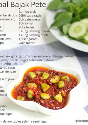 Foto resep Sambal Bajak Pete