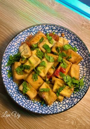 Hình của món Đậu hũ sốt cà chua.